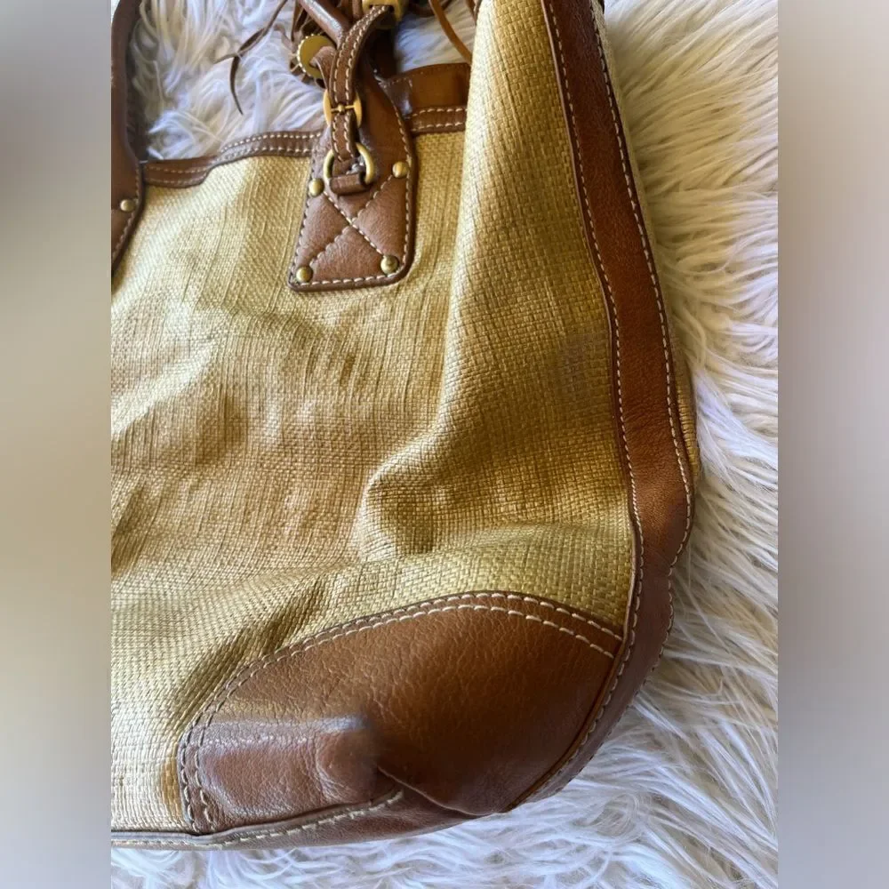 Beige Straw Weave⚜️ Large Handbag Tote⚜️